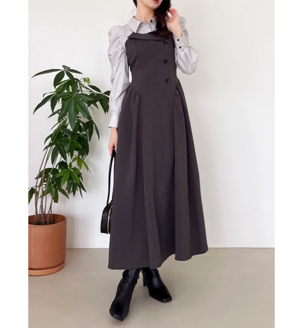 dazzlin「【久間田琳加コラボ】シャツベアドッキングワンピース」|ワンピース|