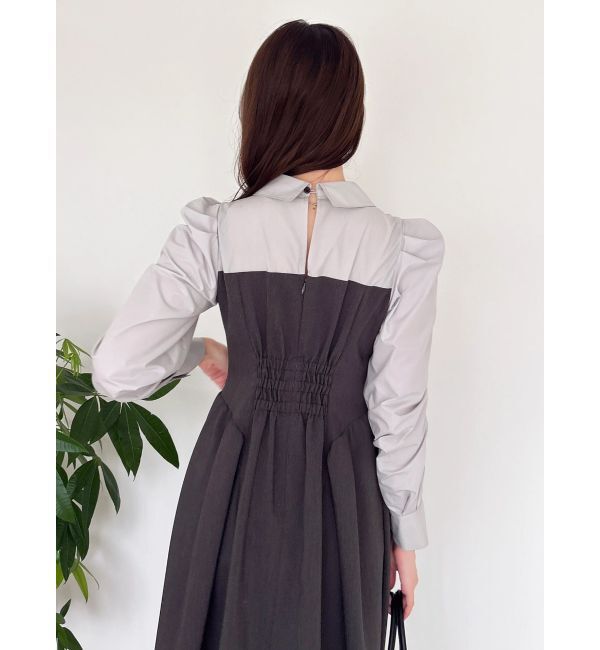 dazzlin「【久間田琳加コラボ】シャツベアドッキングワンピース」|ワンピース|