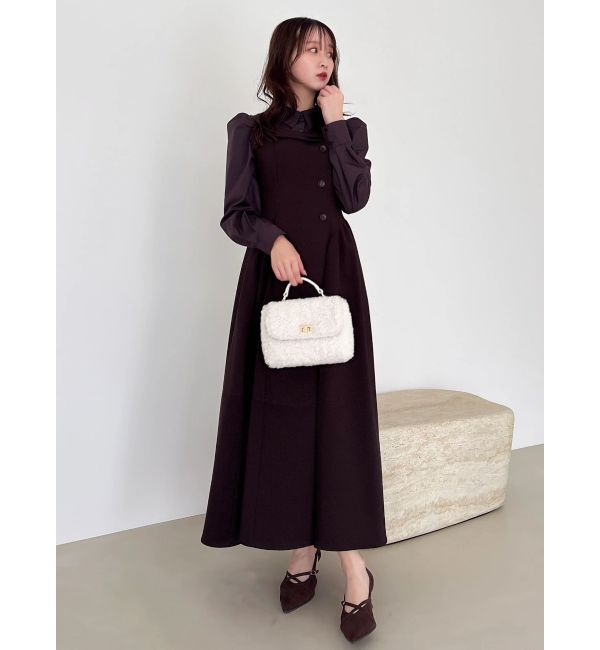 dazzlin「【久間田琳加コラボ】シャツベアドッキングワンピース」|ワンピース|