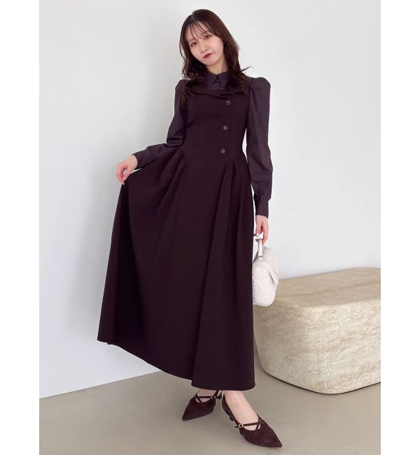 dazzlin「【久間田琳加コラボ】シャツベアドッキングワンピース」|ワンピース|