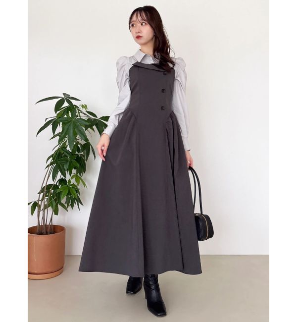 dazzlin「【久間田琳加コラボ】シャツベアドッキングワンピース」|ワンピース|