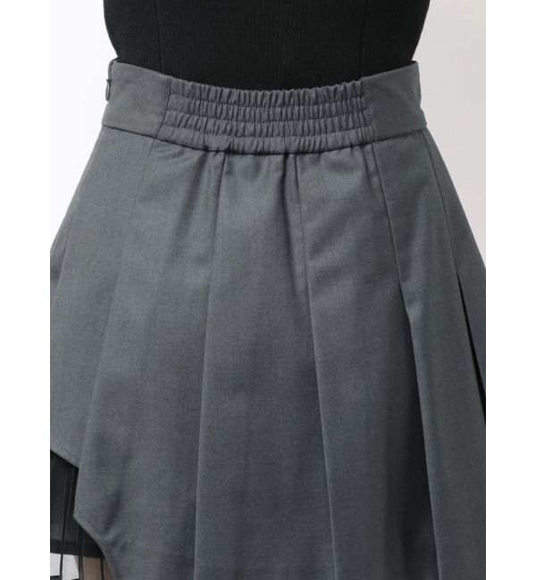 MERCURYDUO「異素材切替プリーツミニスカパン」|スカート|
