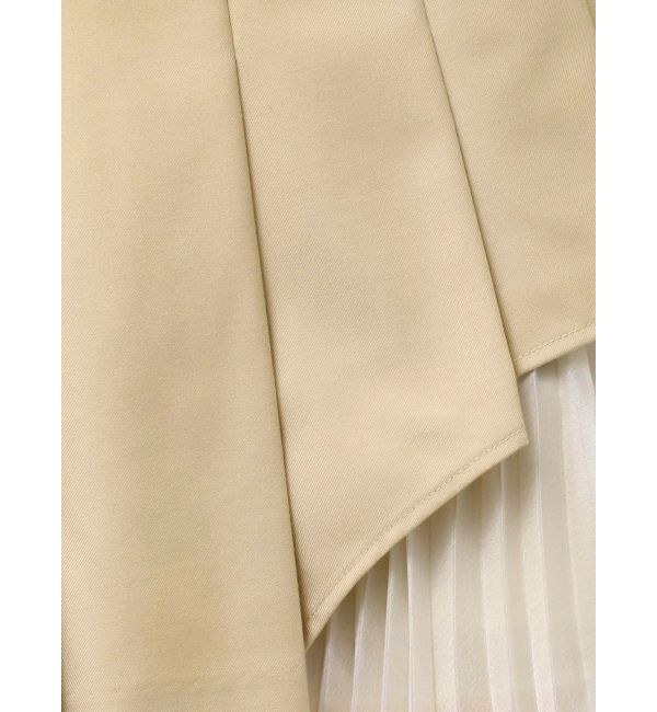 MERCURYDUO「異素材切替プリーツミニスカパン」|スカート|