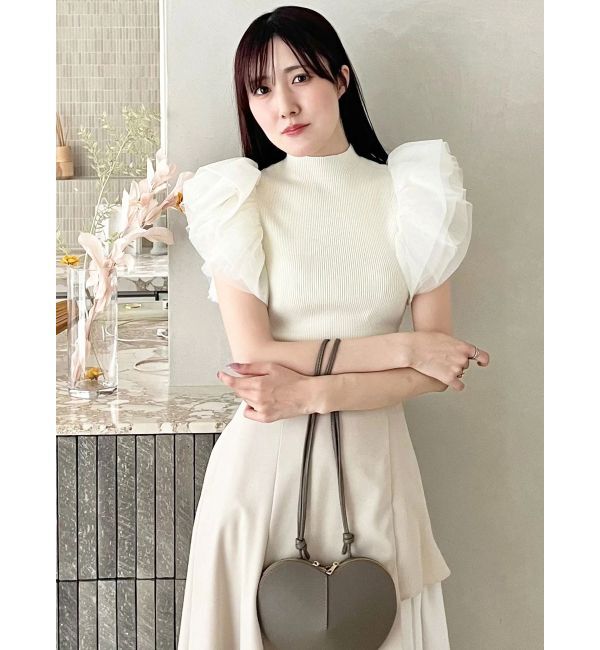 MERCURYDUO「ボリュームチュールフリルニット」|ニット・セーター|