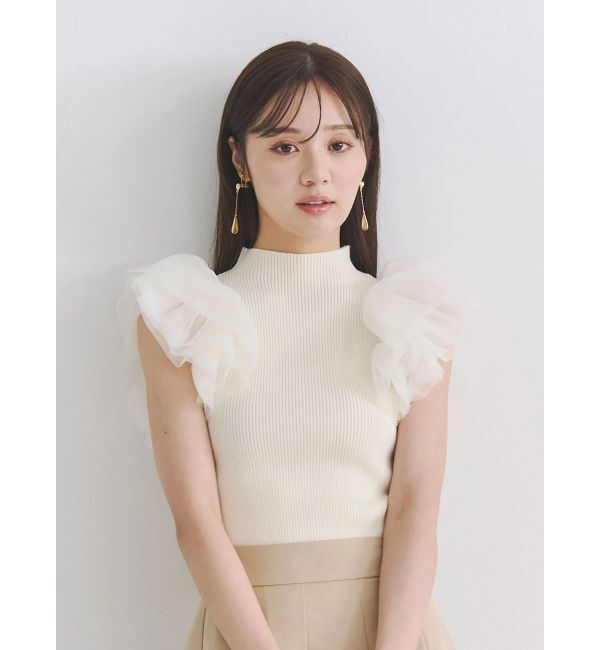 MERCURYDUO「ボリュームチュールフリルニット」|ニット・セーター|