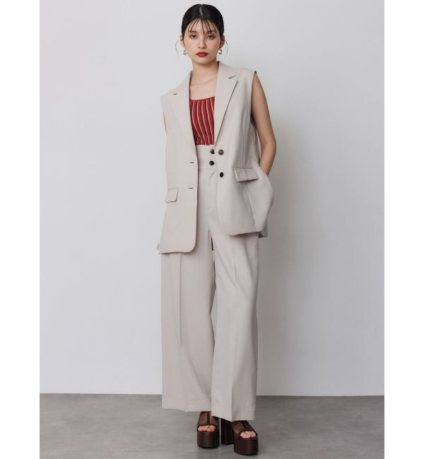 MURUA「ハイウエストセンプレワイドパンツ【セットアップ着用可】【接触冷感】」|その他|