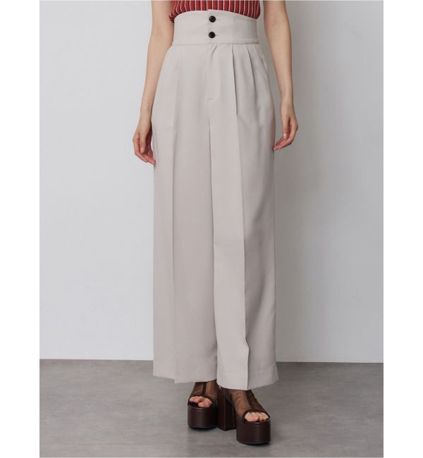 MURUA「ハイウエストセンプレワイドパンツ【セットアップ着用可】【接触冷感】」|その他|ベージュ