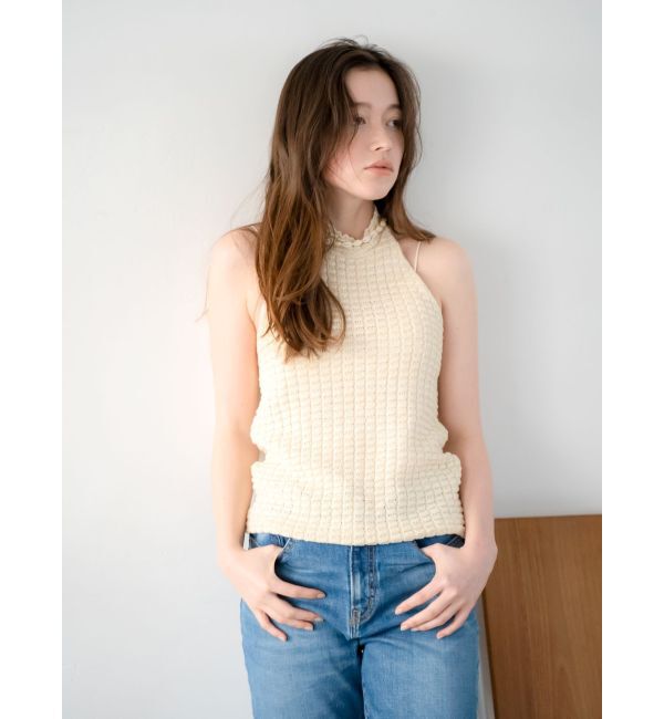 Ungrid「ホルターネックデザインニット」|タンクトップ|