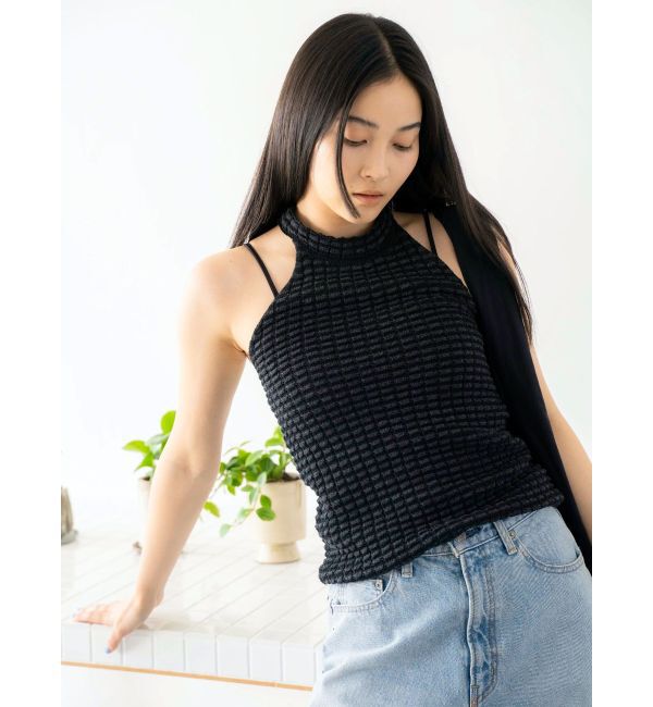Ungrid「ホルターネックデザインニット」|タンクトップ|