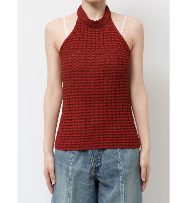 Ungrid「ホルターネックデザインニット」|タンクトップ|