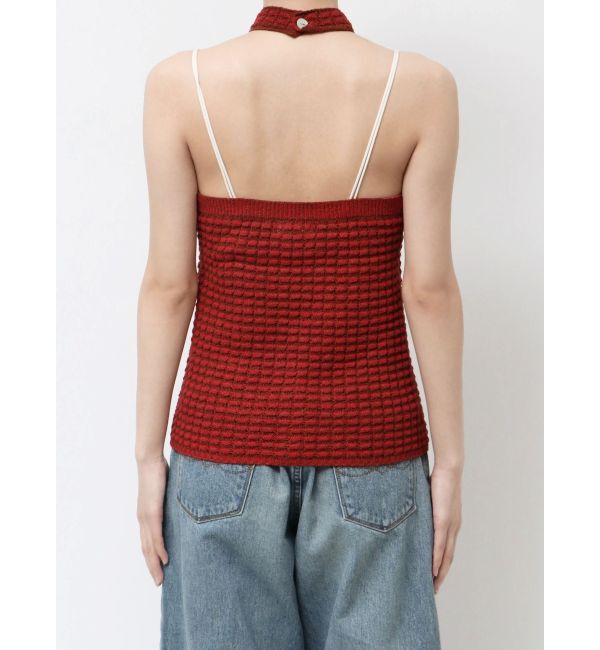 Ungrid「ホルターネックデザインニット」|タンクトップ|