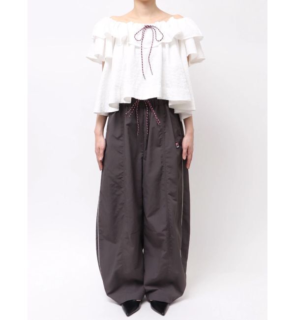 LAGUNAMOON「【FILA別注】フリルオフショルブラウス」|シャツ・ブラウス|