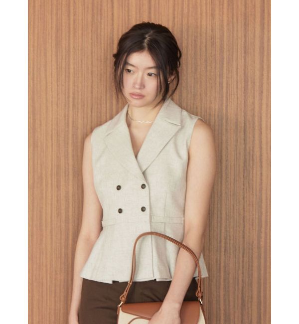 LAGUNAMOON「タックペプラムベスト」|その他|