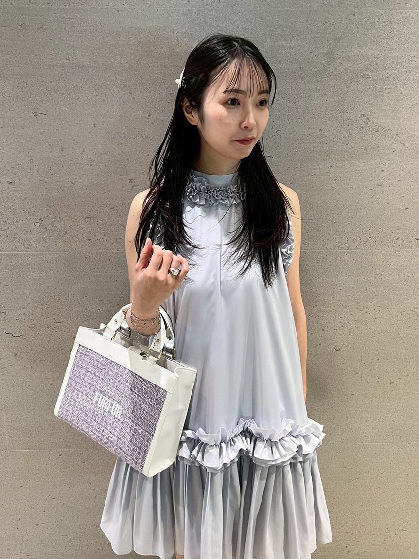FURFUR「フリルホルターミニドレス」|ドレス|