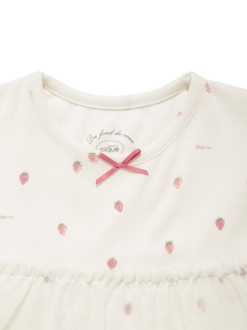 GELATO PIQUE KIDS & BABY「【KIDS】ストロベリー柄チュールワンピース」|ワンピース|