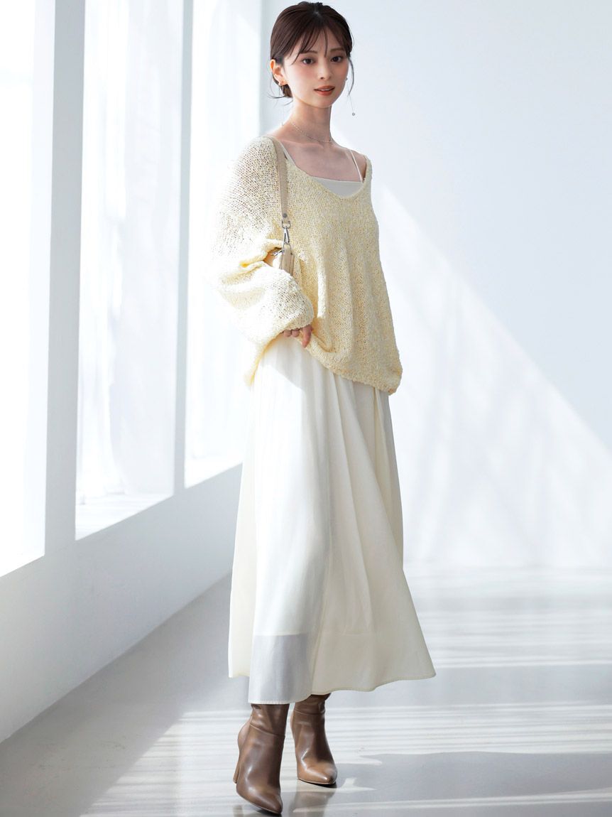 SNIDEL「スラブニットセットワンピース」|ワンピース|YEL