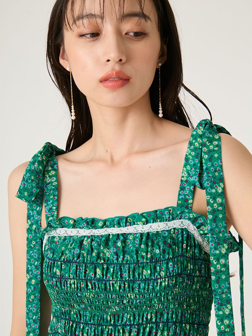 FRAY I.D「【FRAY I.D MADE WITH LIBERTY FABRIC】ラッフルキャミソールドレス」|ドレス|