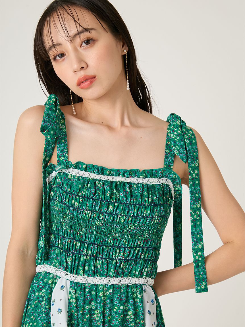 FRAY I.D「【FRAY I.D MADE WITH LIBERTY FABRIC】ラッフルキャミソールドレス」|ドレス|