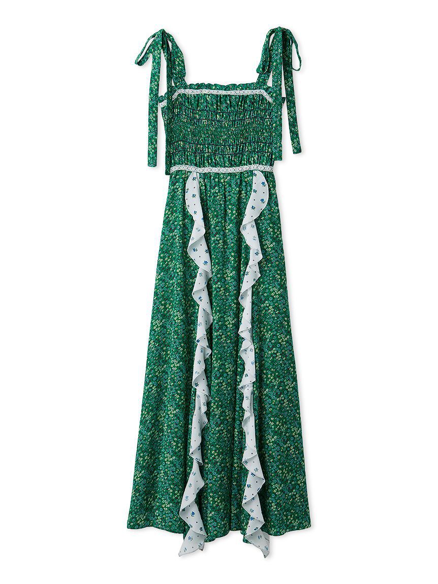 FRAY I.D「【FRAY I.D MADE WITH LIBERTY FABRIC】ラッフルキャミソールドレス」|ドレス|GRN