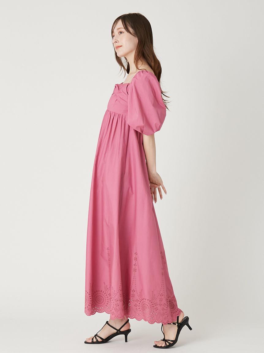 FRAY I.D「3wayパフスリーブエンブロイダリーワンピース」|ワンピース|