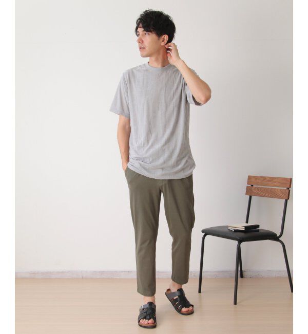 ikka「リンクスジャガードジオメTシャツ」|Tシャツ・カットソー|