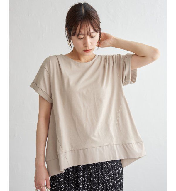 ikka「Aライン裾切り替えカットソー」|その他|