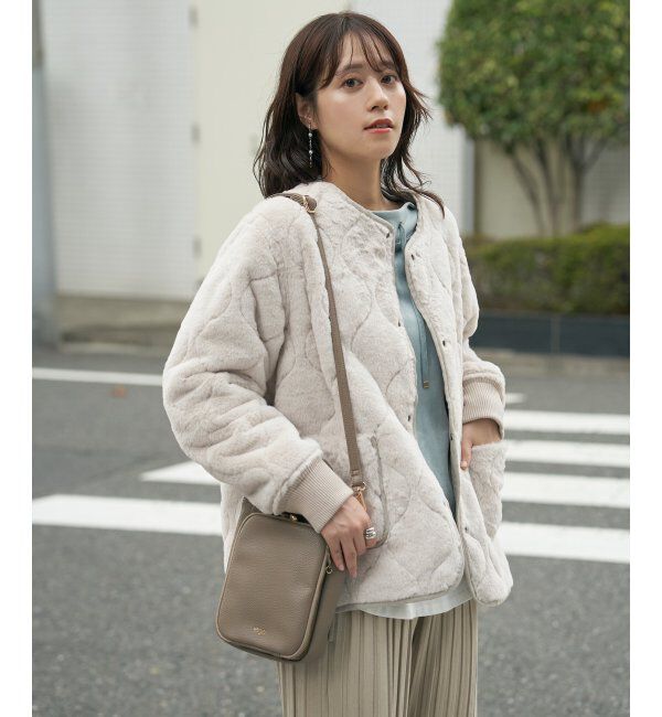 ikka「キルトファーリバーシブルブルゾン」|ブルゾン・スタジャン|