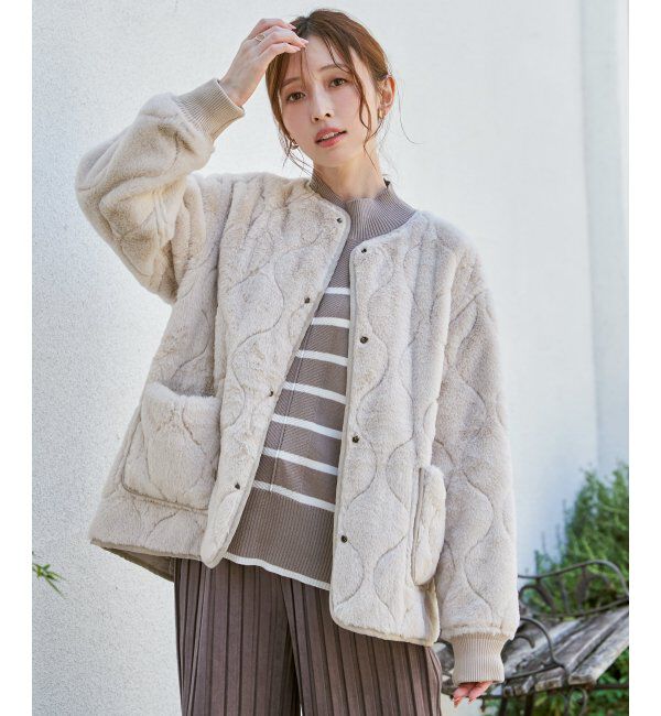 ikka「キルトファーリバーシブルブルゾン」|ブルゾン・スタジャン|