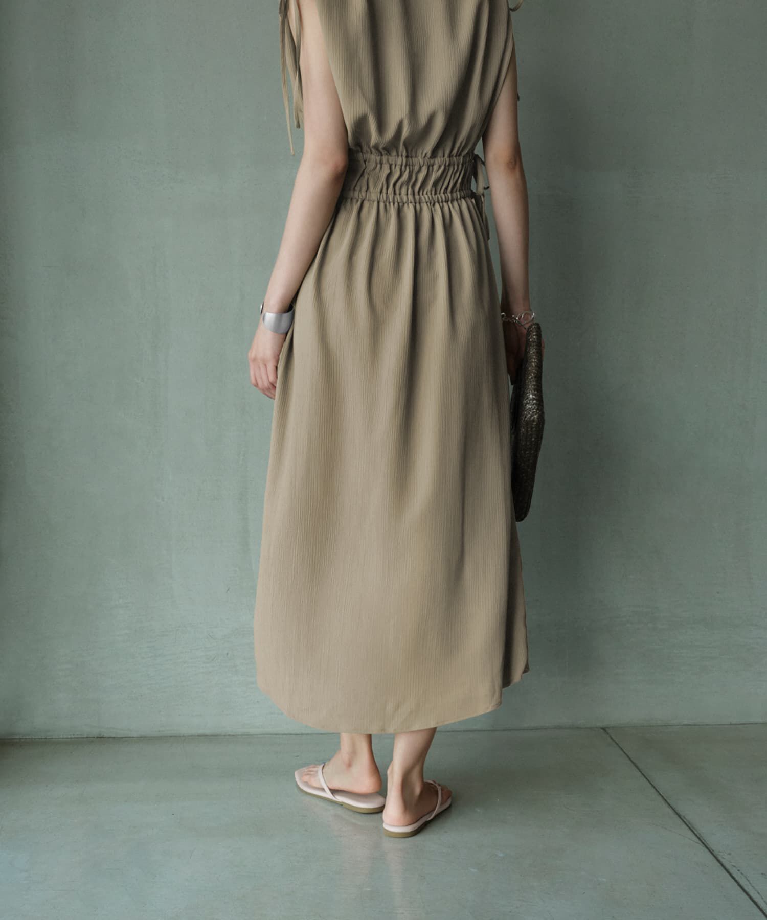 STYLE DELI「楊柳ドロストギャザーワンピース」|ワンピース|