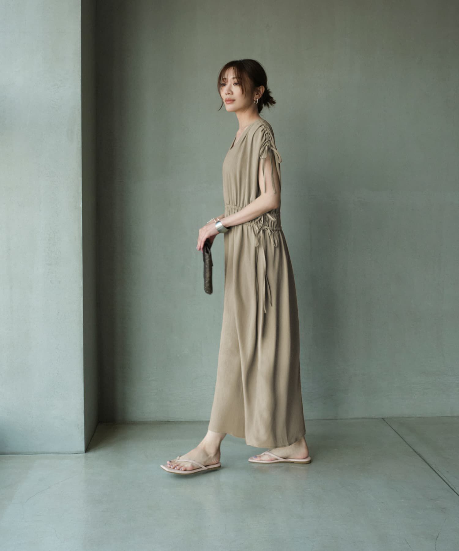 STYLE DELI「楊柳ドロストギャザーワンピース」|ワンピース|