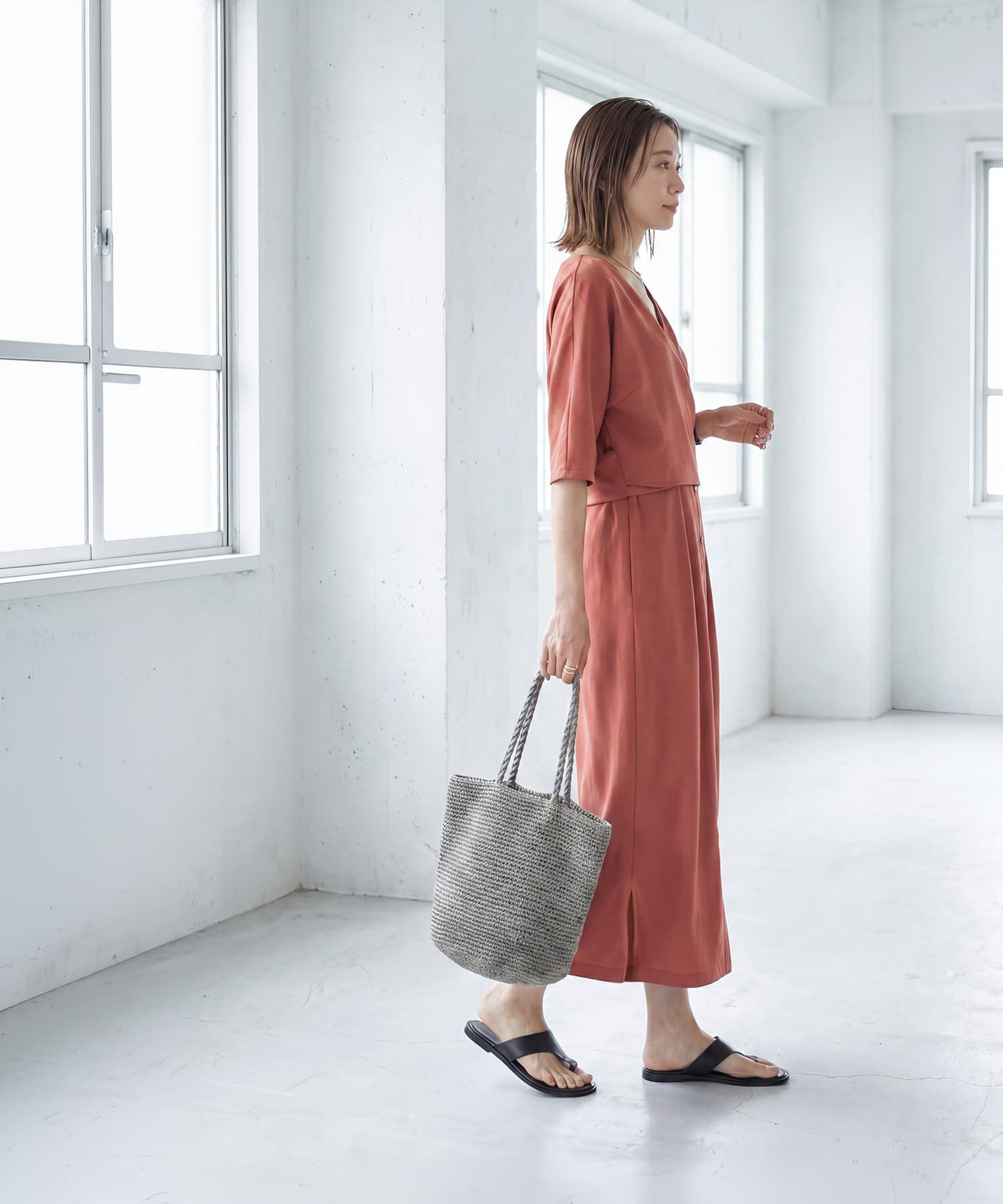 STYLE DELI「【LUXE】カシュクールみたいに結ぶワンピース」|ワンピース|