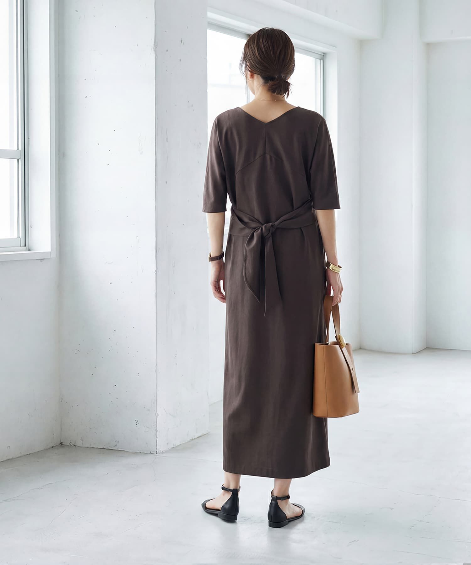 STYLE DELI「【LUXE】カシュクールみたいに結ぶワンピース」|ワンピース|