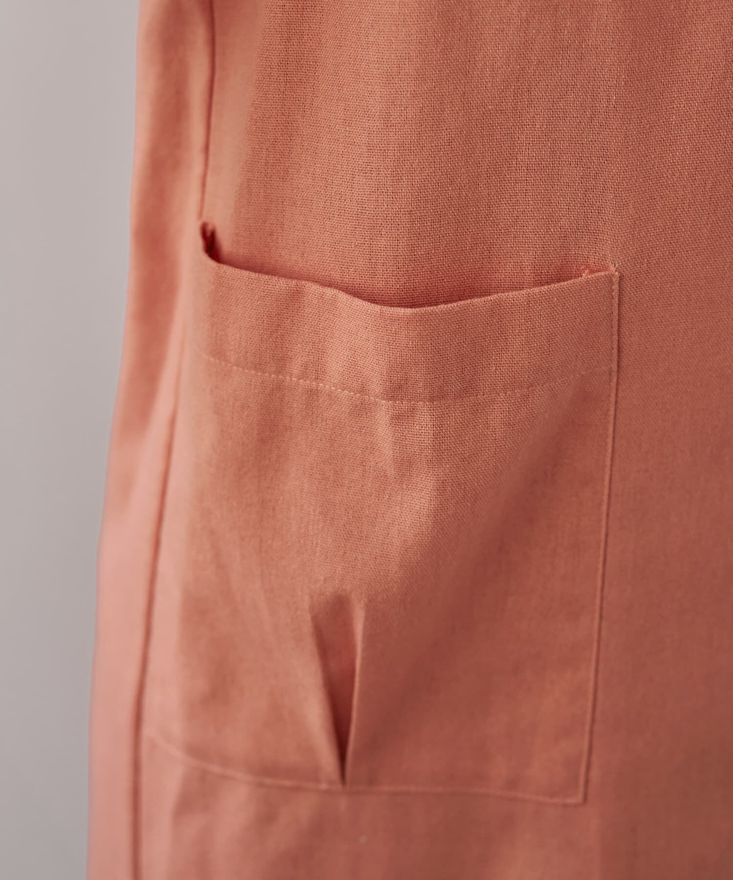 STYLE DELI「ファスナースリット麻混Vネックワンピース」|ワンピース|