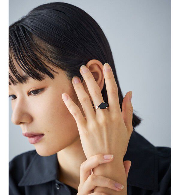 Jouete「[ジェム] リング ブラックカルセドニー」|リング|