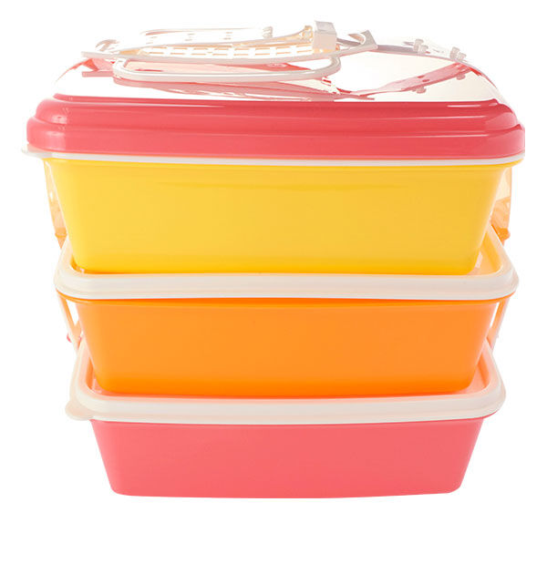 BACKYARD FAMILY「弁当箱 3段 大 通販 重箱 お重 3段 三段 スクエア型 角型 ランチボックス ランチBOX」|食器・キッチングッズ|