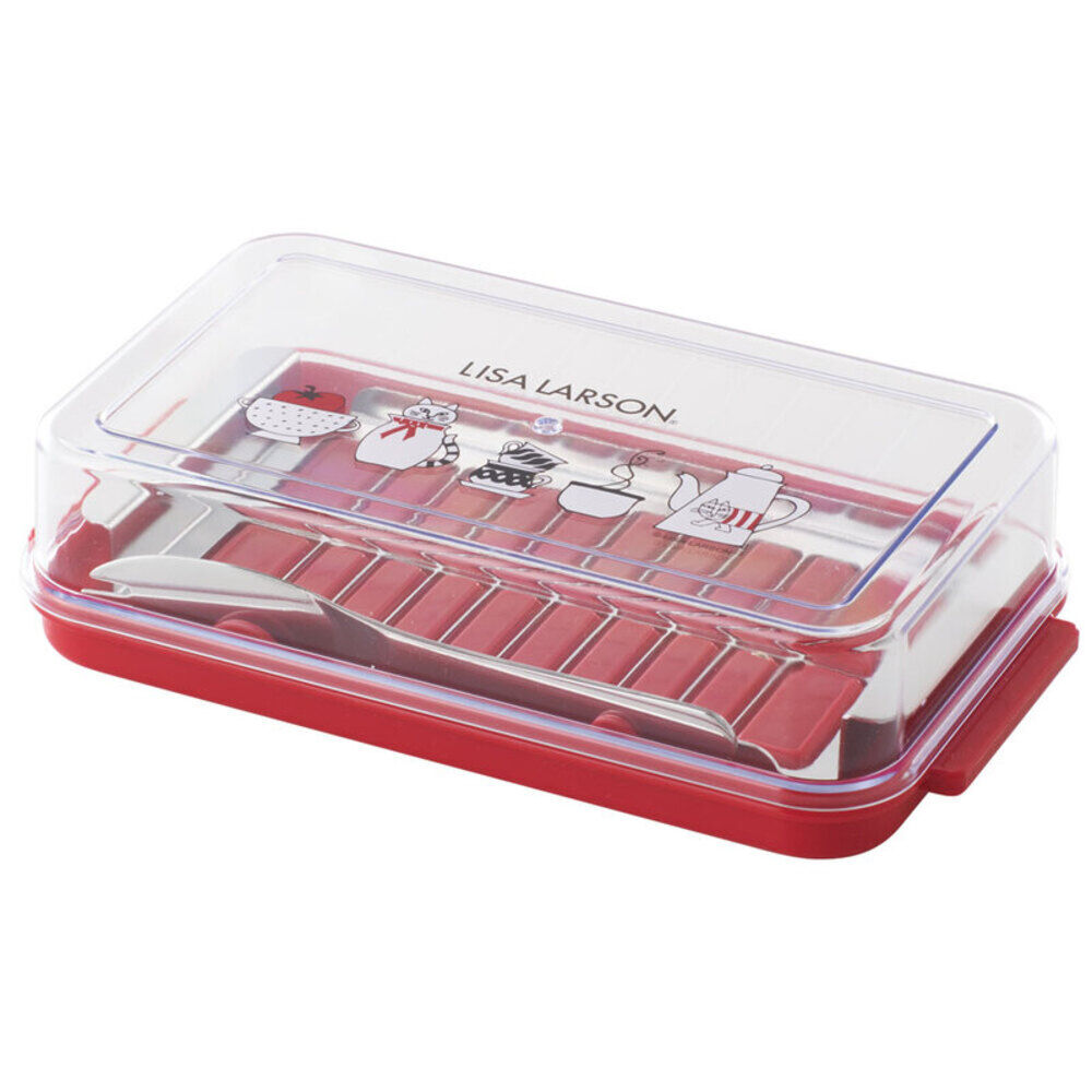 BACKYARD FAMILY「バターケース カット 通販 ＢＴＧ２ＤＸＮＮ btg2dxnn スケーター SKATER」|食器・キッチングッズ|レッド1