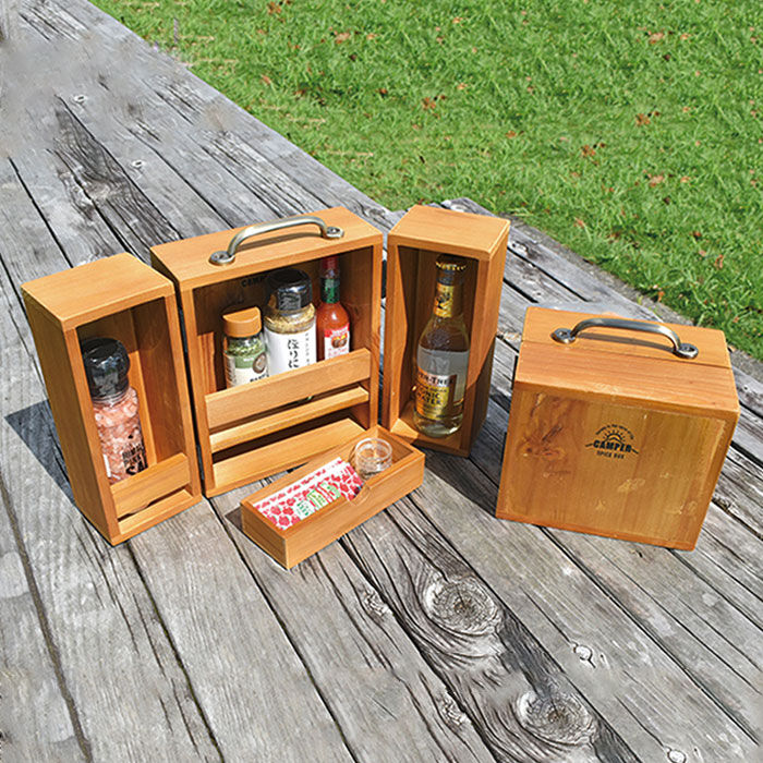 BACKYARD FAMILY「スパイスボックス キャンプ 通販 スパイスラック スパイスキャビネット 木製 調味料入れ」|食器・キッチングッズ|