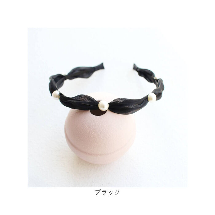 BACKYARD FAMILY「Rora カチューシャ 通販 パール リボン 48522102 髪飾り ヘッドドレス 子供 女の子」|その他|