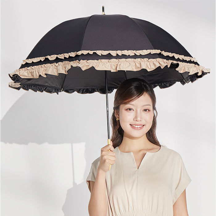 BACKYARD FAMILY「KIZAWA キザワ 日傘 長傘 レディース 通販 フリル傘 傘 かさ カサ レディース傘 日よけ」|傘|