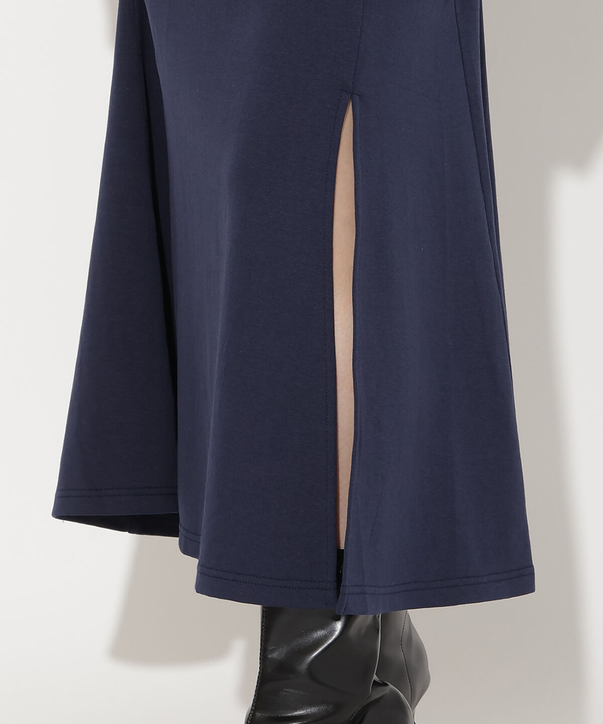 アンドクチュール「配色ポロ襟長袖ワンピース」|ワンピース|