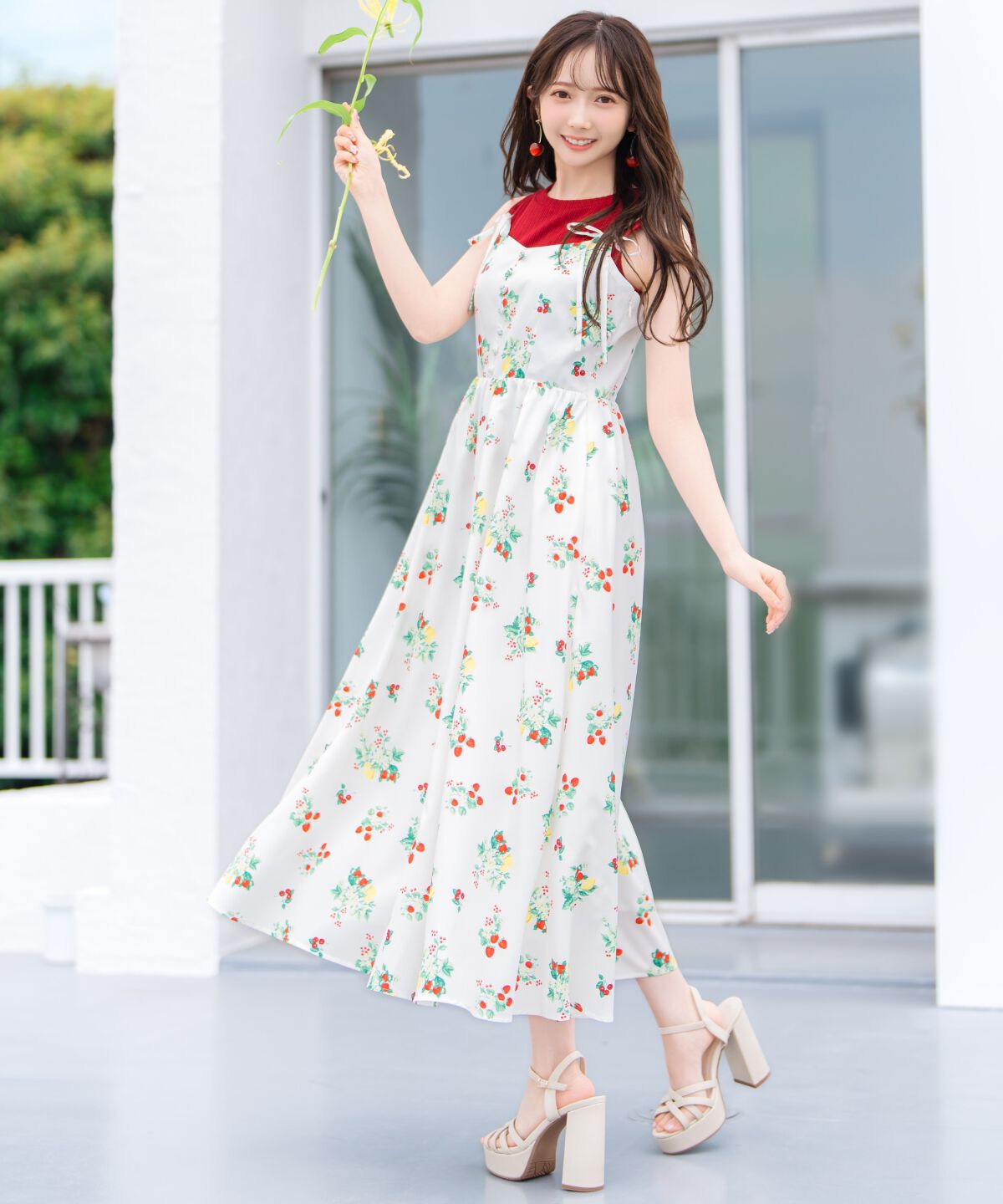 WILLSELECTION「フルーツプリントキャミワンピース」|ワンピース|