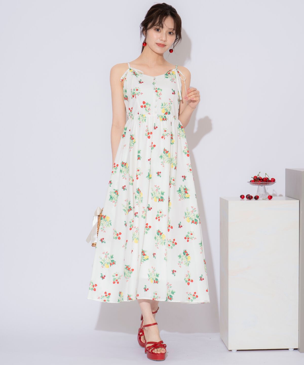 WILLSELECTION「フルーツプリントキャミワンピース」|ワンピース|