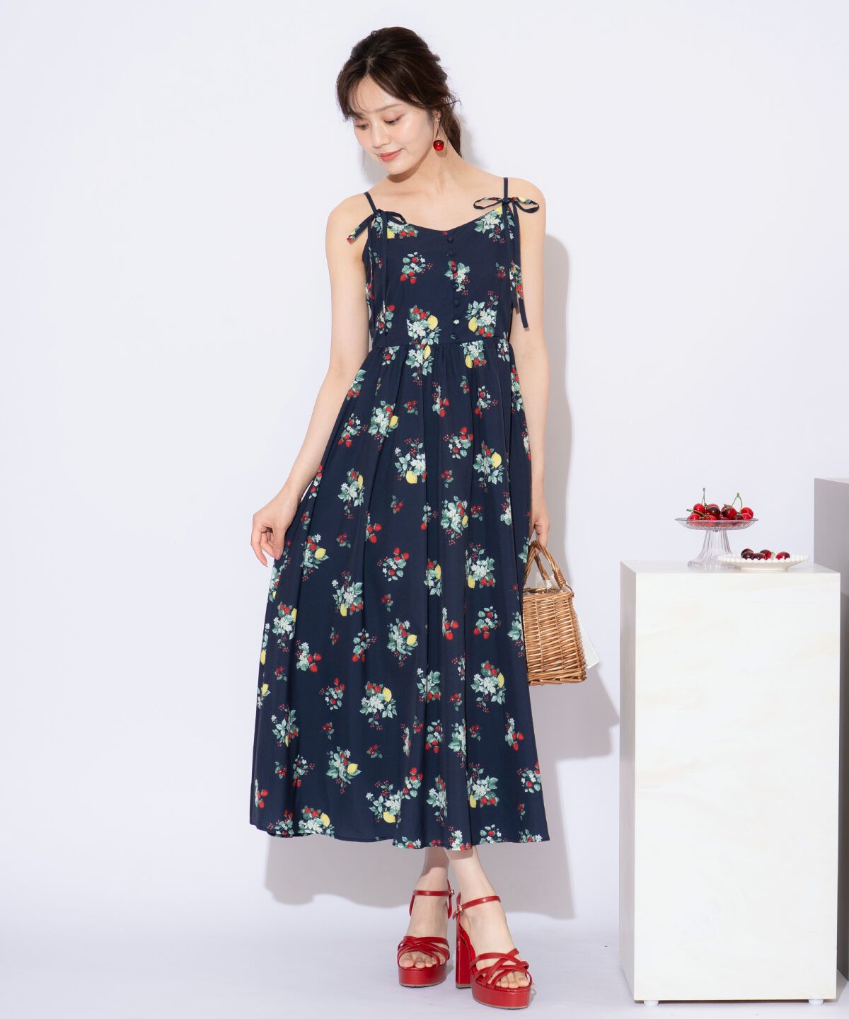 WILLSELECTION「フルーツプリントキャミワンピース」|ワンピース|