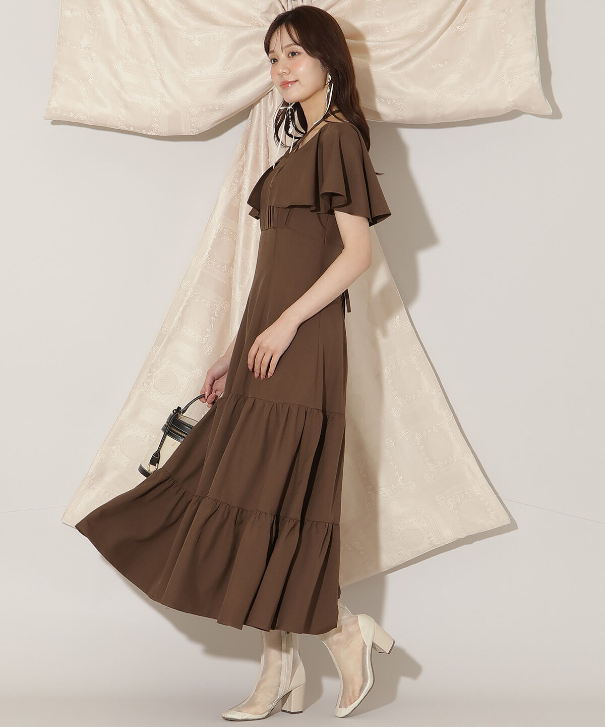 WILLSELECTION「フレアースリーブティアードワンピース」|ワンピース|