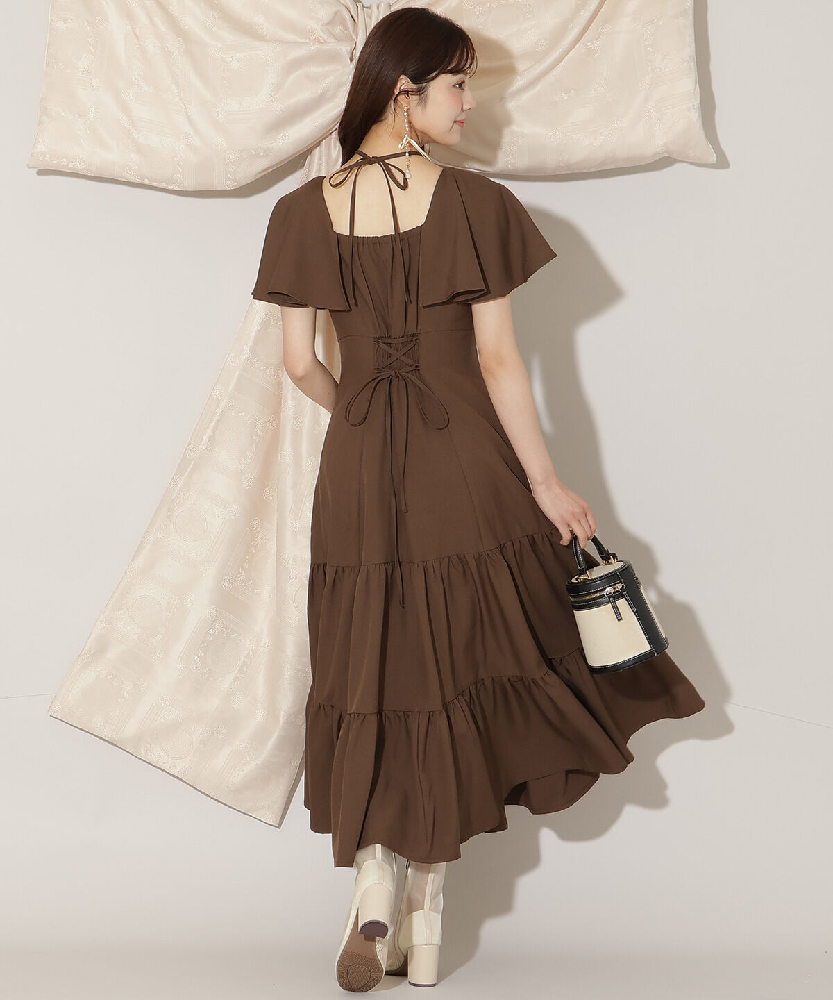 WILLSELECTION「フレアースリーブティアードワンピース」|ワンピース|