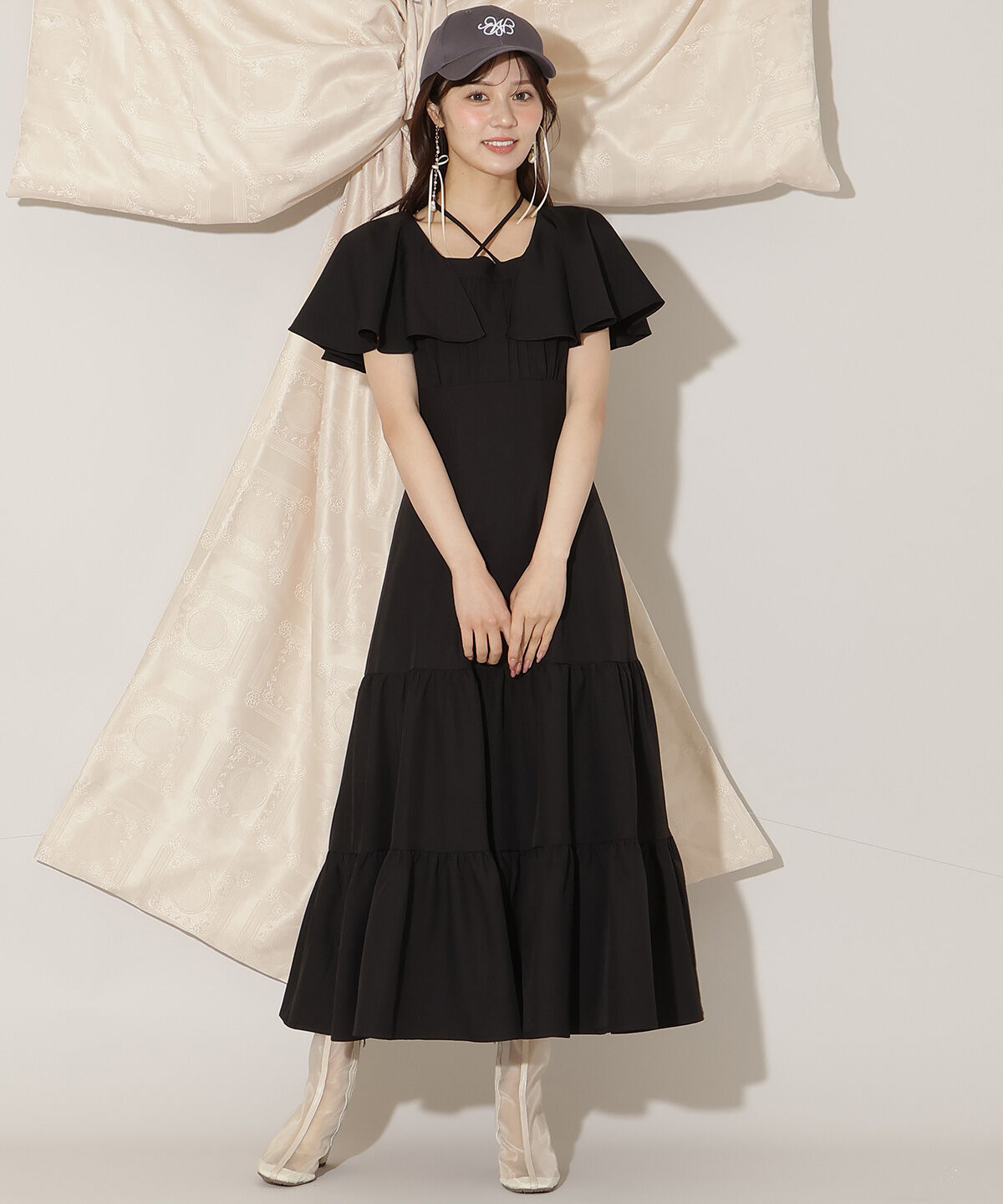 WILLSELECTION「フレアースリーブティアードワンピース」|ワンピース|