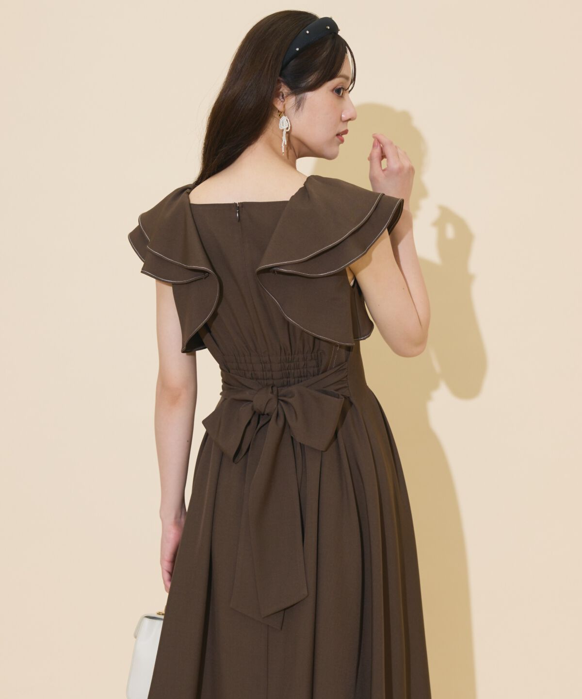 WILLSELECTION「ラッフルスリーブバックリボンワンピース」|ワンピース|