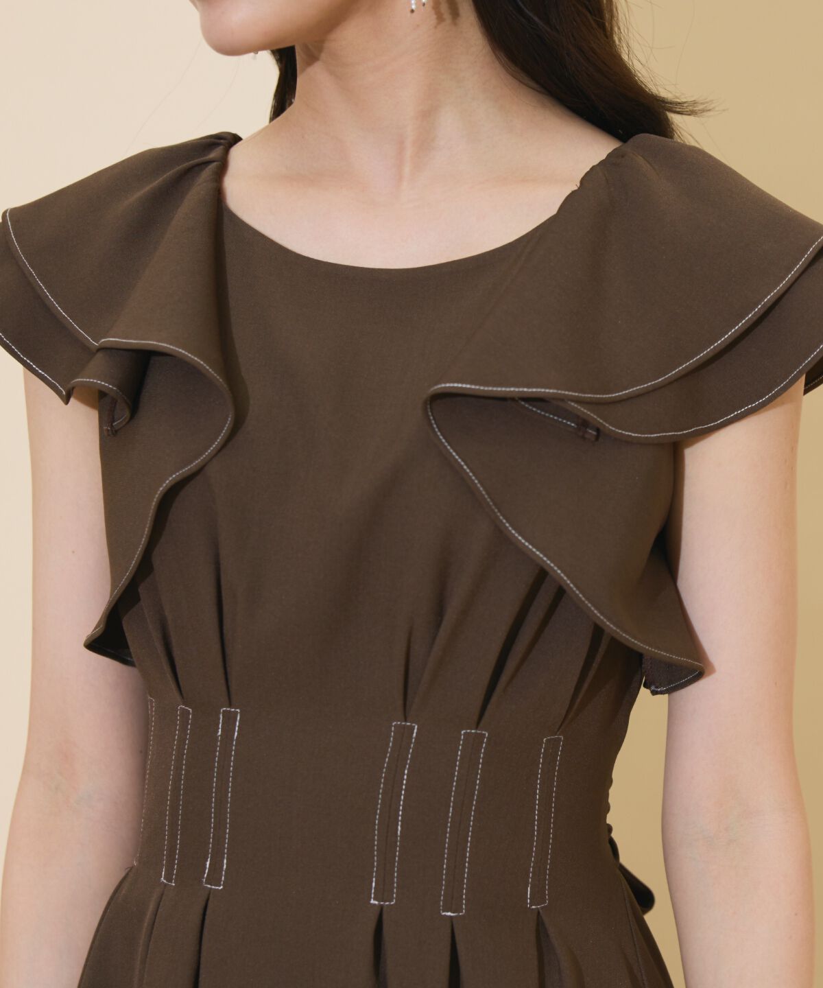 WILLSELECTION「ラッフルスリーブバックリボンワンピース」|ワンピース|