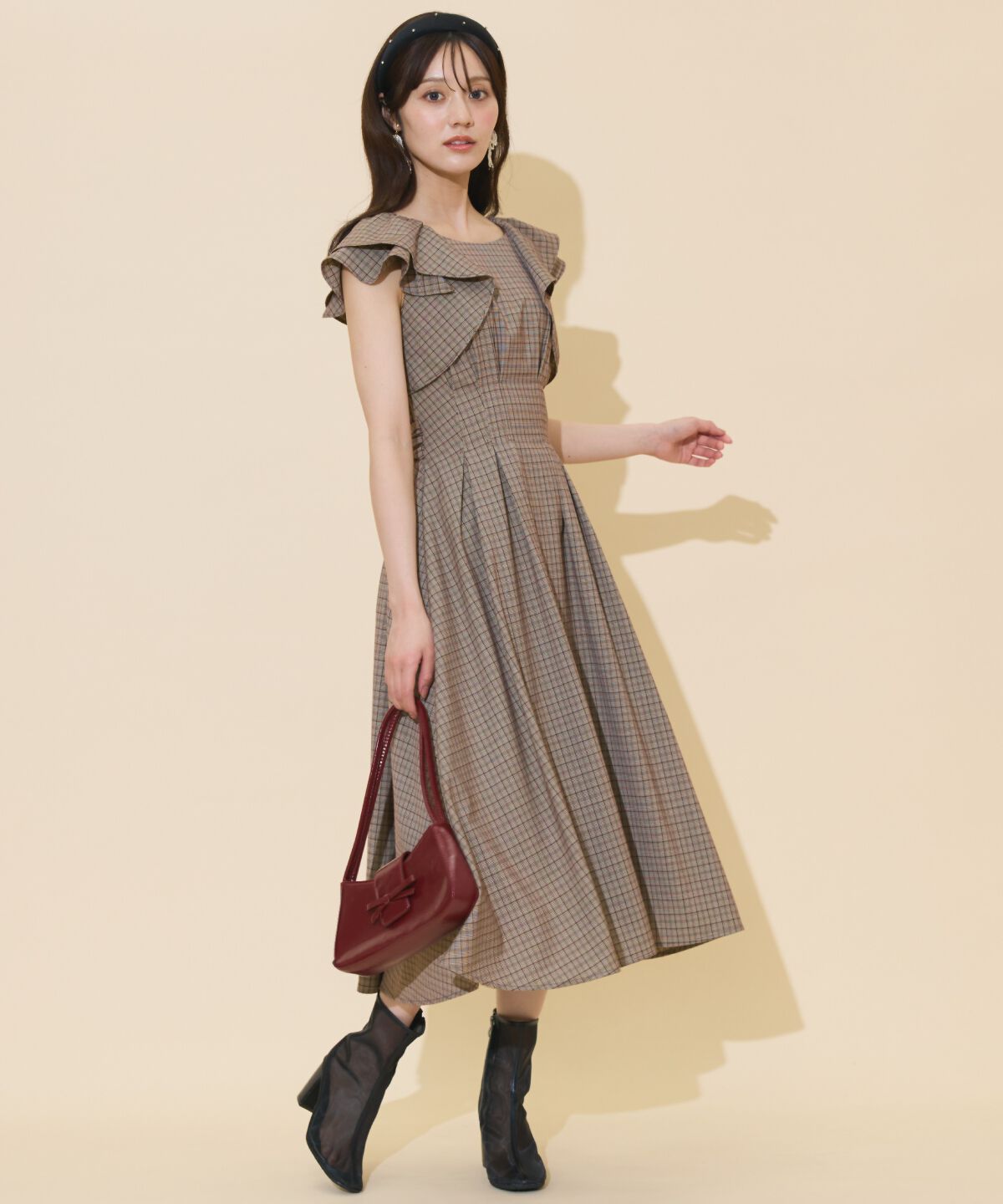 WILLSELECTION「ラッフルスリーブバックリボンワンピース」|ワンピース|