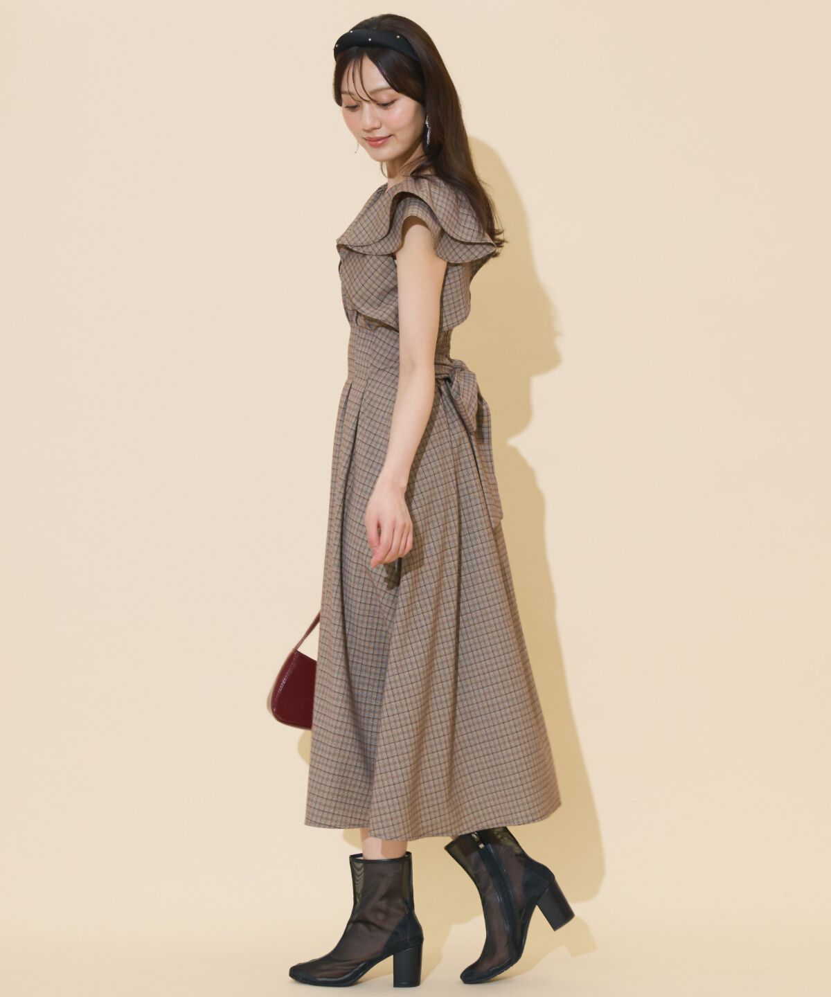 WILLSELECTION「ラッフルスリーブバックリボンワンピース」|ワンピース|